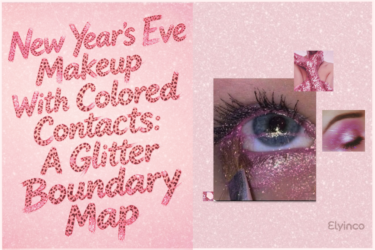 New Year’s Eve Makeup With Colored Contacts: A Glitter Boundary Map