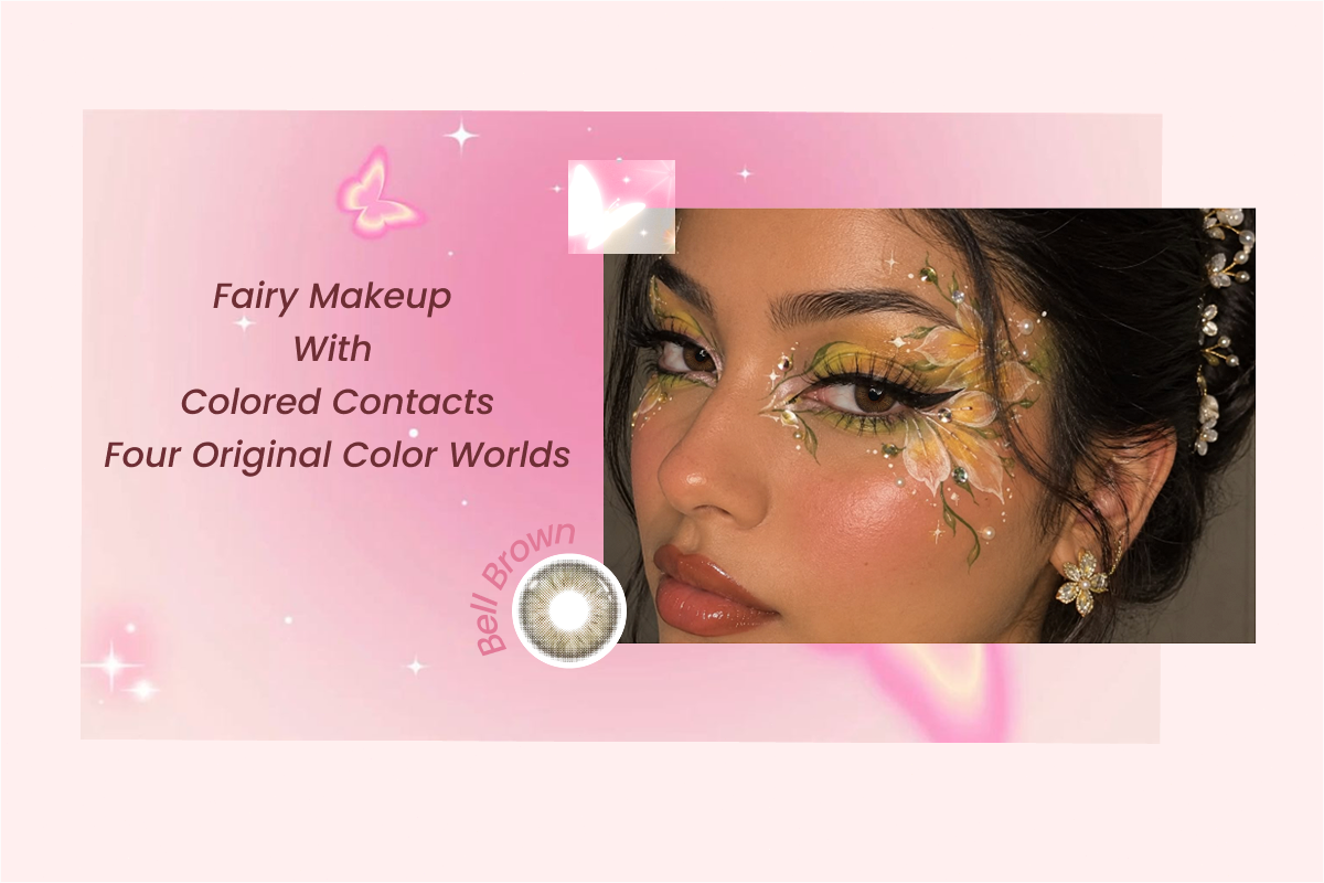 Fairy Makeup With Colored Contacts: Four Original Color Worlds